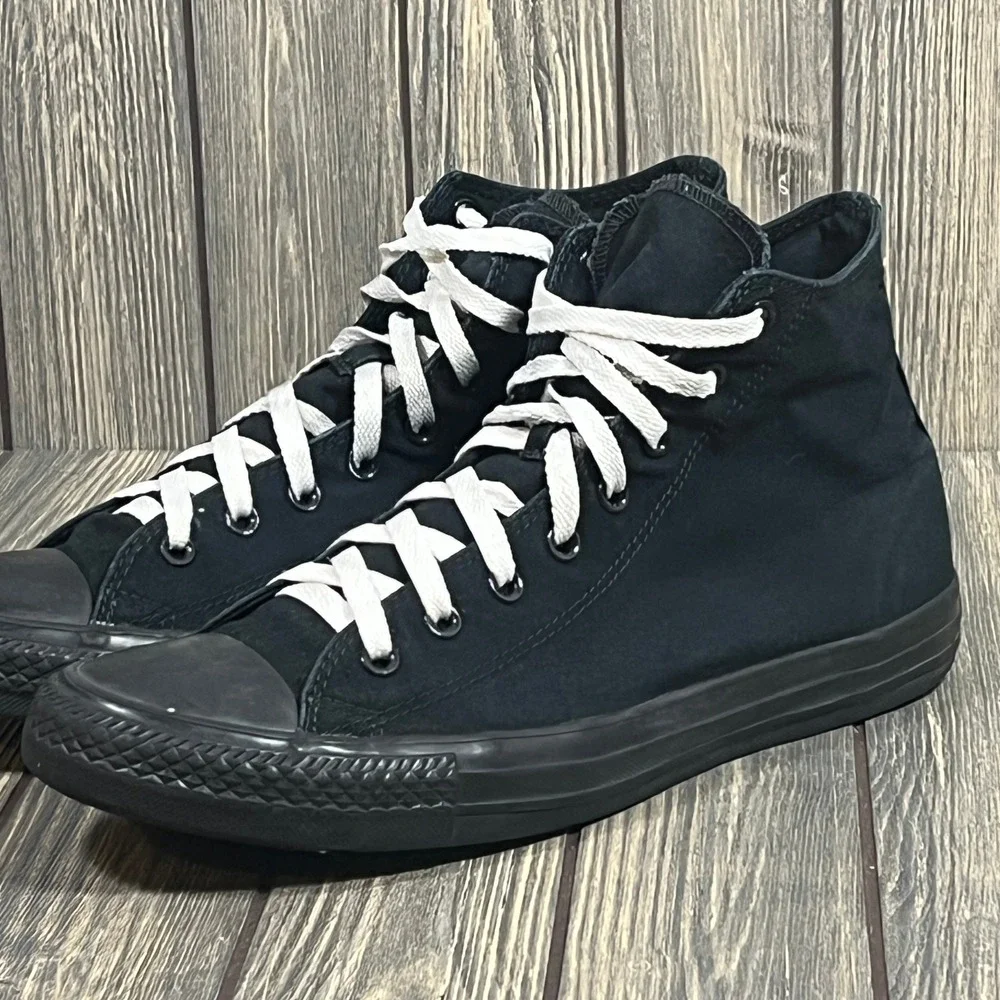 Converse Chuck Taylor All Star High Top Men 12 Black Monochrome Sneakers M3310 - Picture 3 of 11